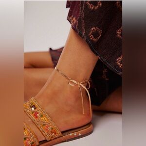 NWT Free People Bryn Anklet Gold